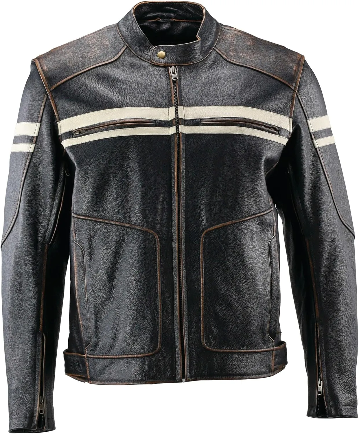 94385 River Road - Hoodlum Vintage Leather Jacket Black - XL