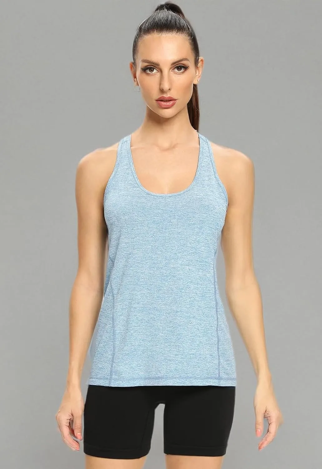 Air Curvey Workout Tank Tops for Women Yoga Racerback Tanks Athletic Quick Dry Activewear 4 Pack