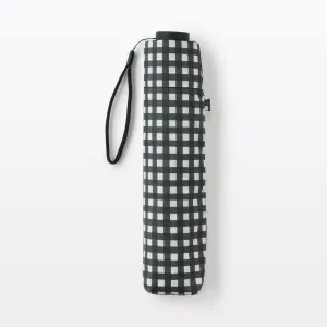 All-Weather Foldable Umbrella Black Check
