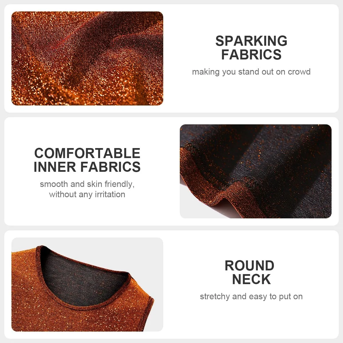 Arjen Kroos Men's Sequin Tank Top, Gold Glitter Rave Sleeve Shirts, Sparkly Disco Mens Vest