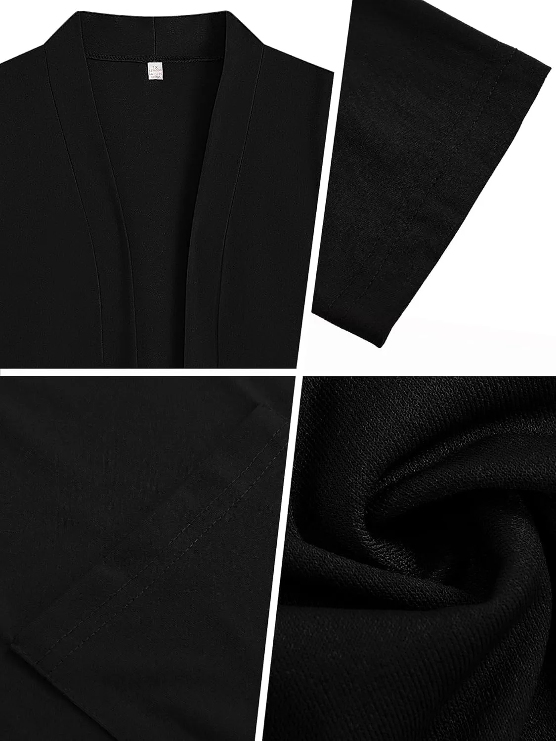 AusLook Women's Plus Size Lightweight Open Front Cardigan 3/4 Sleeve Cover Ups Shrugs Shawls and Wraps Kimono Jacket Coat