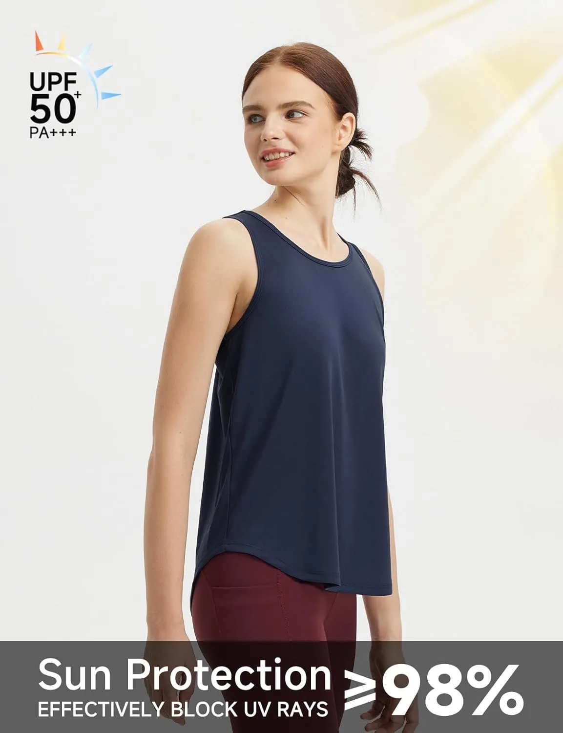 baleaf Women's Workout Tops Racerback Sleeveless Running Athletic Tank Tops Quick Dry Shirts for Sports Gym Exercise