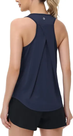 baleaf Women's Workout Tops Racerback Sleeveless Running Athletic Tank Tops Quick Dry Shirts for Sports Gym Exercise
