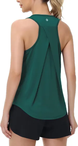 baleaf Women's Workout Tops Racerback Sleeveless Running Athletic Tank Tops Quick Dry Shirts for Sports Gym Exercise