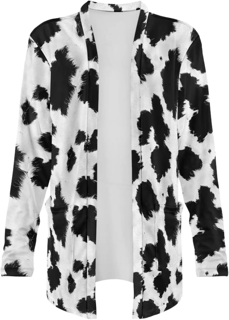 Biyejit Women's Long Sleeve Open Front Cardigan Casual Loose Lightweight Cardigans with Pockets Drape Cardigan