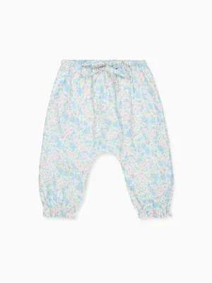 Blue Floral Forna Baby Girl Trousers