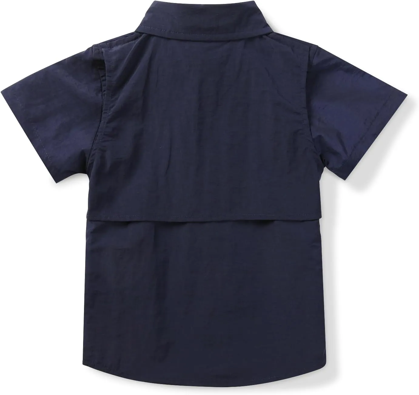 Boys' Button Down Short Sleeve Fishing Shirt Quick-Dry UV Sun Protection Outdoor Tops