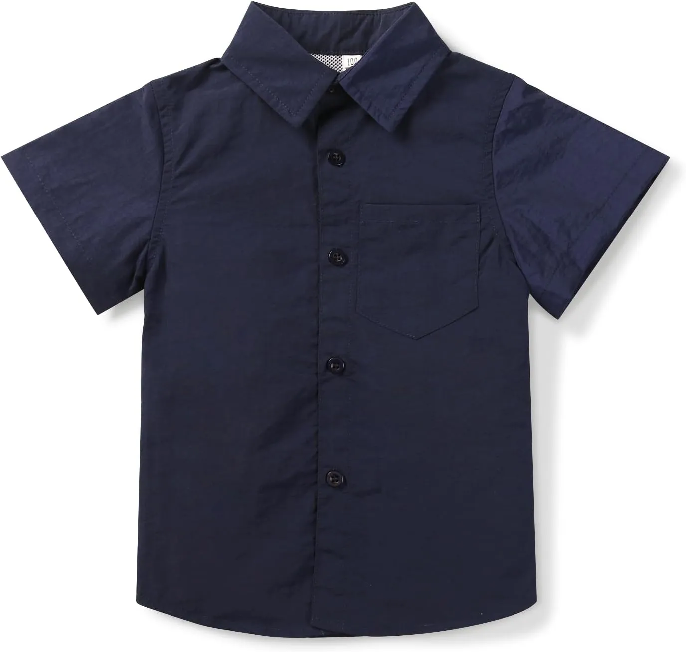 Boys' Button Down Short Sleeve Fishing Shirt Quick-Dry UV Sun Protection Outdoor Tops