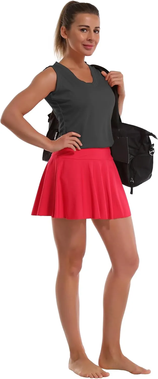 BUBBLELIME Women's Short/Sleeveless Sleeve UPF 50  V Neck Athletic T-Shirt Tank Tops Workout Quick Dry Tops