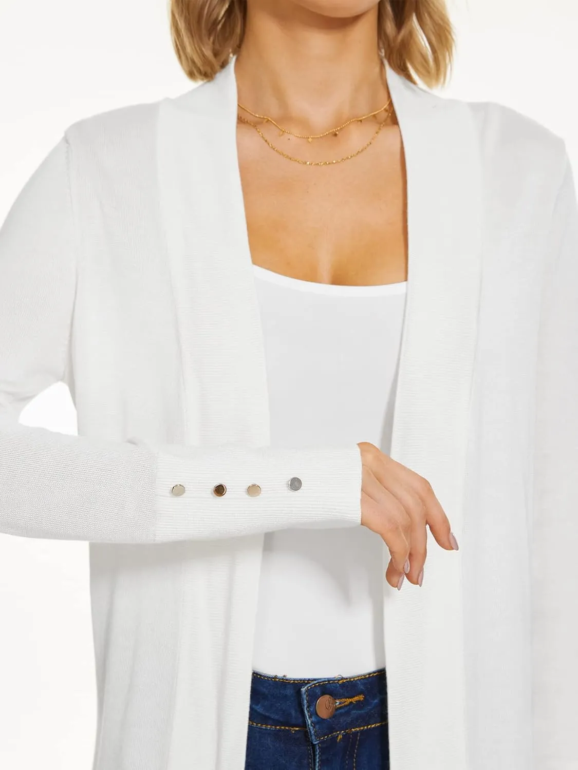 Cardigan for Women Dressy Casual Long Sleeve Open Front Knit Cardigan Sweaters