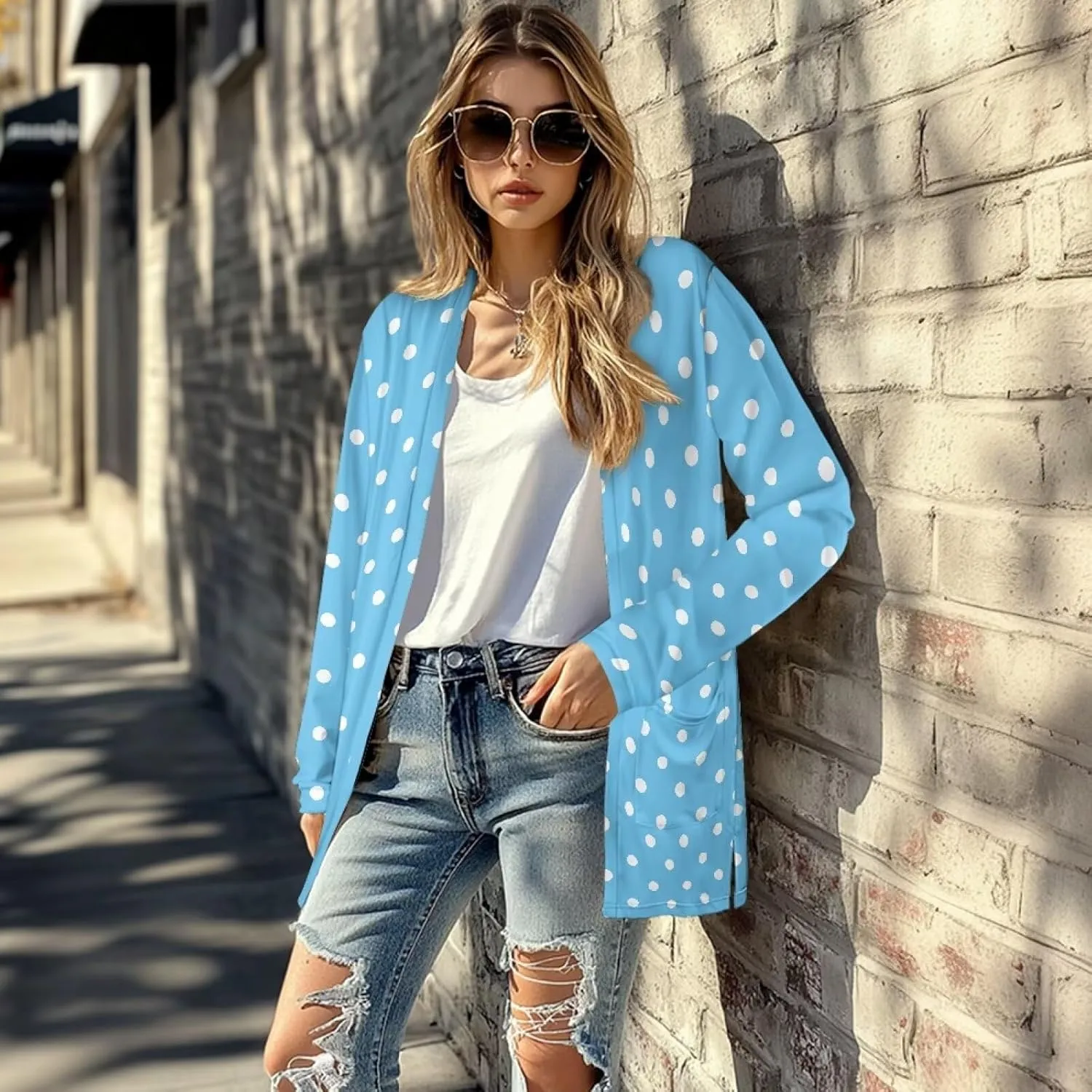Cardigan for Women Long Sweater Open Front Sweaters Fashion Lightweight Cardigans with Pockets