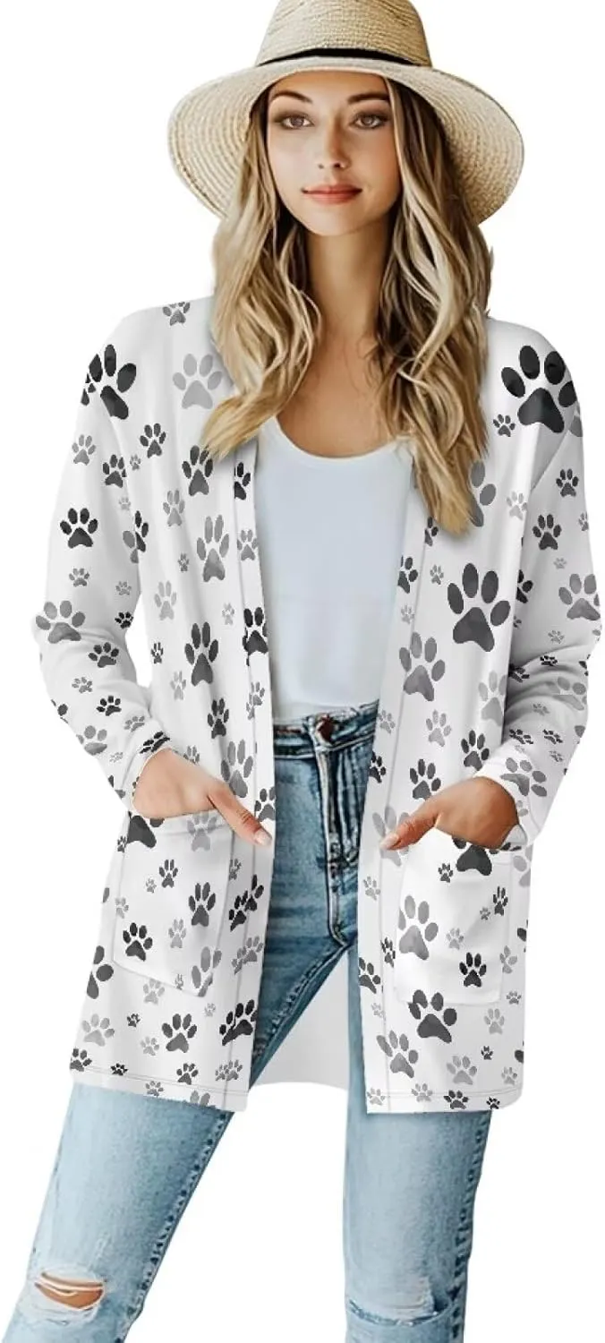 Cardigan for Women Long Sweater Open Front Sweaters Fashion Lightweight Cardigans with Pockets