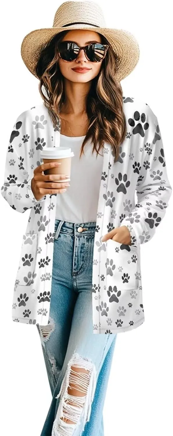 Cardigan for Women Long Sweater Open Front Sweaters Fashion Lightweight Cardigans with Pockets