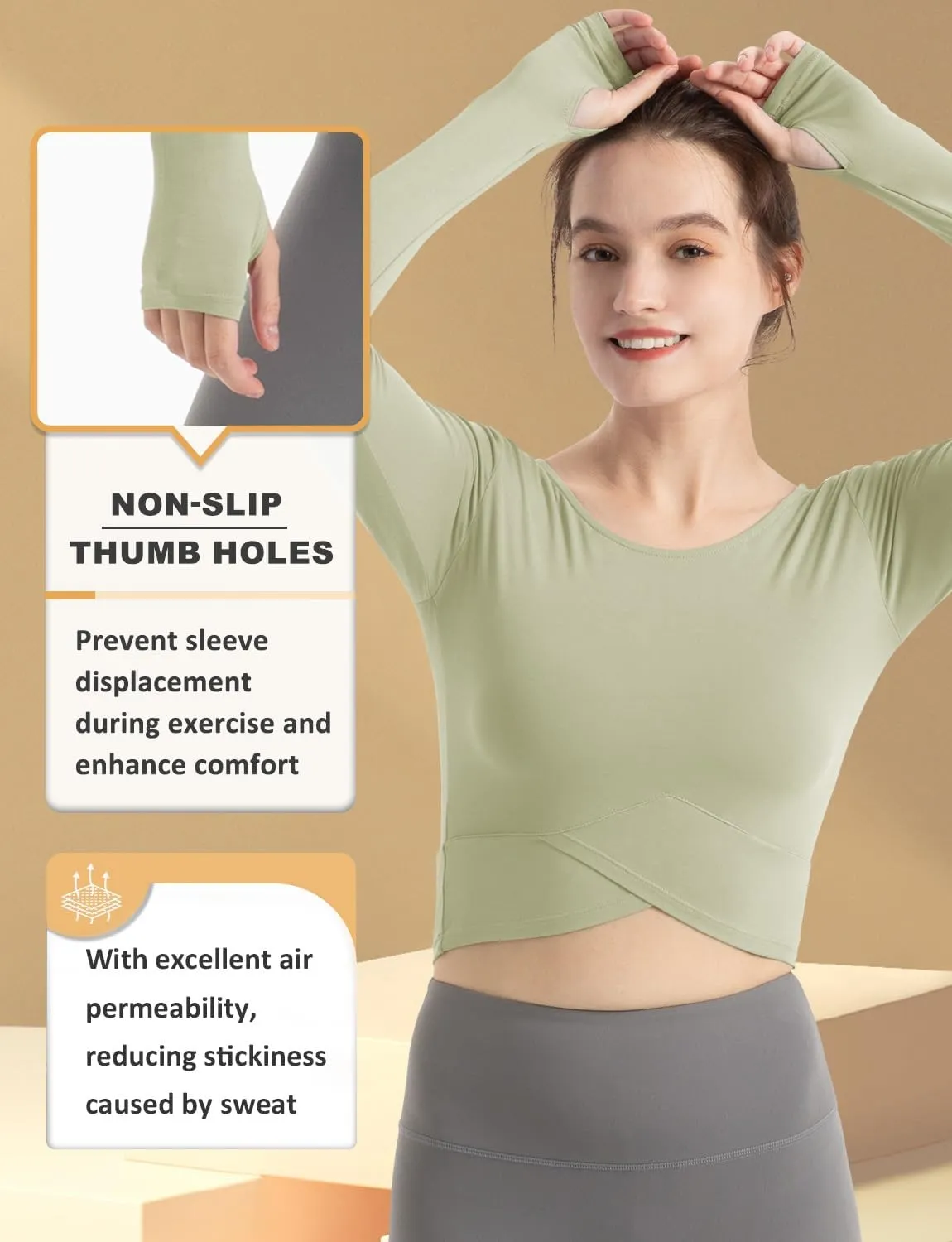 CHAMWEY Womens Workout T-Shirt Cropped Tops Crewneck Moisture Wicking Quick Dry Slim fit