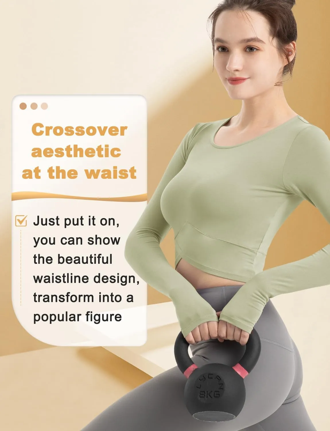 CHAMWEY Womens Workout T-Shirt Cropped Tops Crewneck Moisture Wicking Quick Dry Slim fit