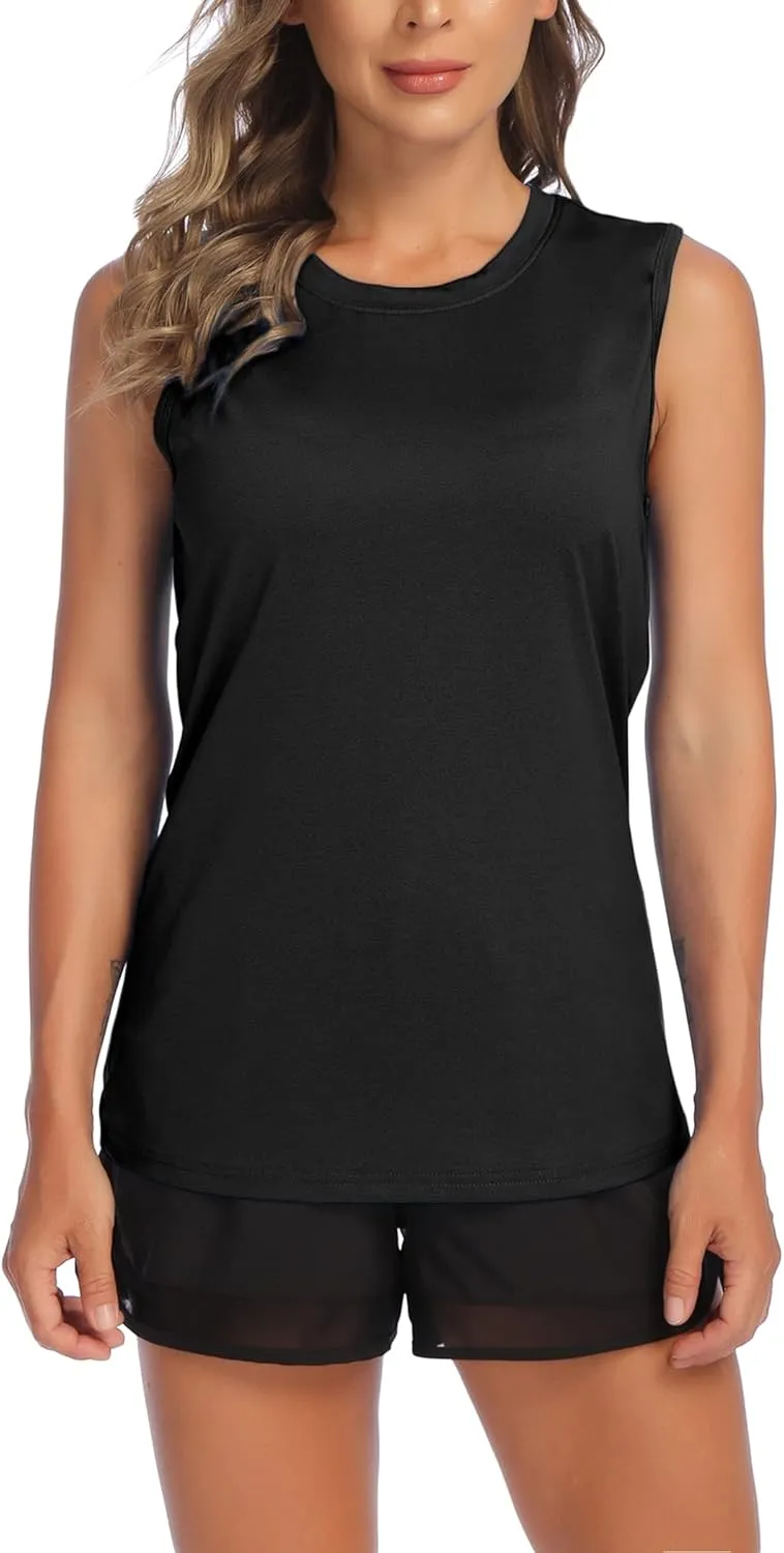 COOrun Women's Sleeveless Athletic Shirts Lightweight Sports Shirt Quick Dry Yoga Tank Tops Muscle Tank