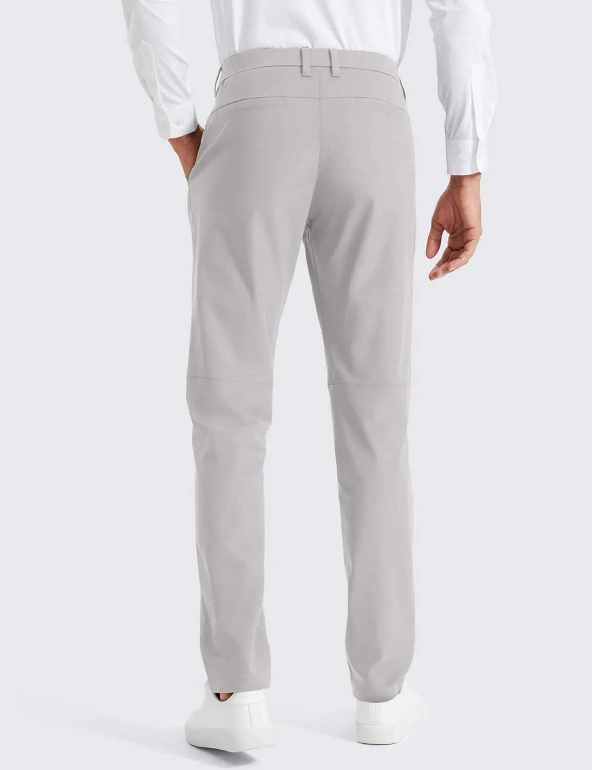 CRZ YOGA Men's All Day Comfy Golf Pants - 30"/32"/34" Quick Dry Lightweight Work Casual Trousers with Pockets