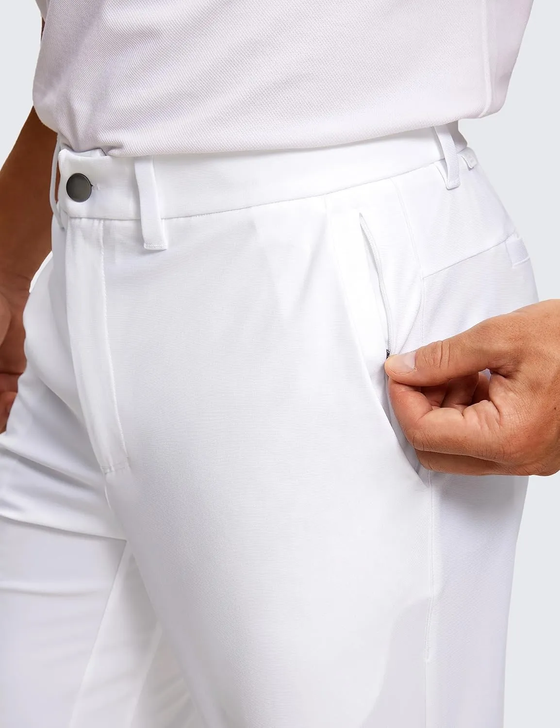CRZ YOGA Men's All Day Comfy Golf Pants - 30"/32"/34" Quick Dry Lightweight Work Casual Trousers with Pockets