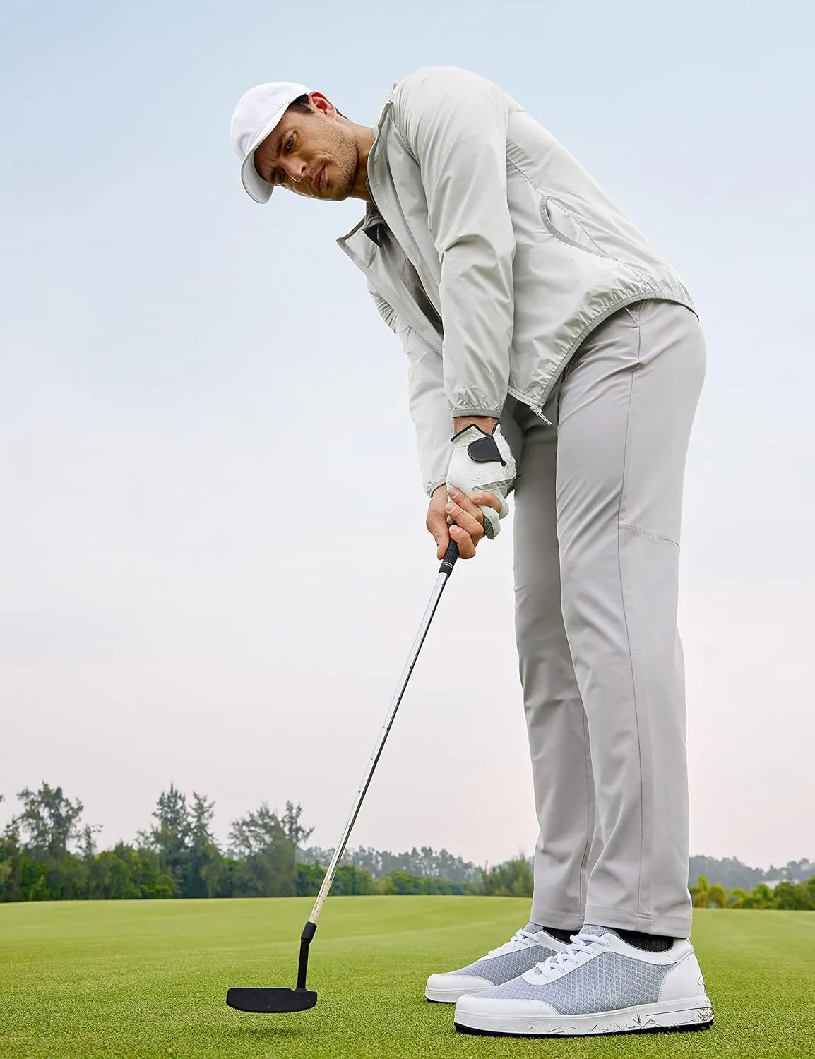CRZ YOGA Men's All Day Comfy Golf Pants - 30"/32"/34" Quick Dry Lightweight Work Casual Trousers with Pockets