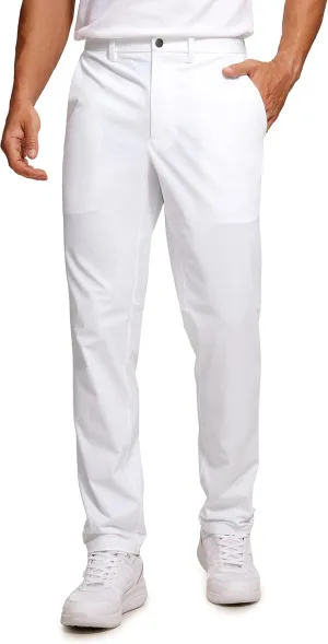 CRZ YOGA Men's All Day Comfy Golf Pants - 30"/32"/34" Quick Dry Lightweight Work Casual Trousers with Pockets