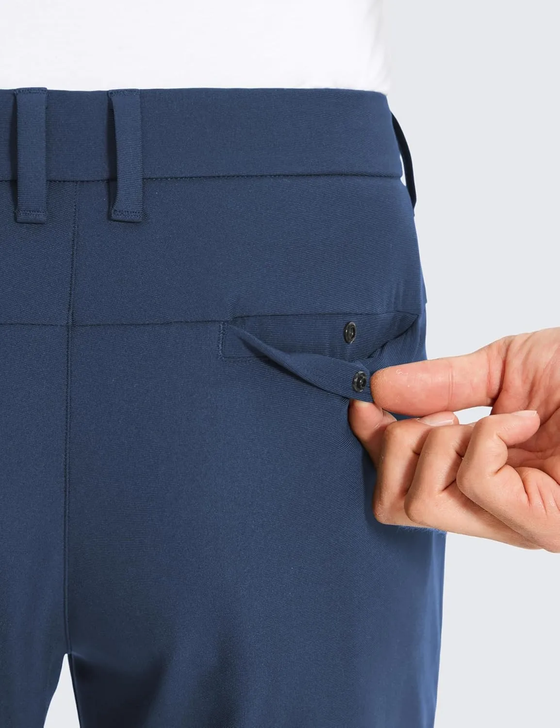 CRZ YOGA Men's All Day Comfy Golf Pants - 30"/32"/34" Quick Dry Lightweight Work Casual Trousers with Pockets