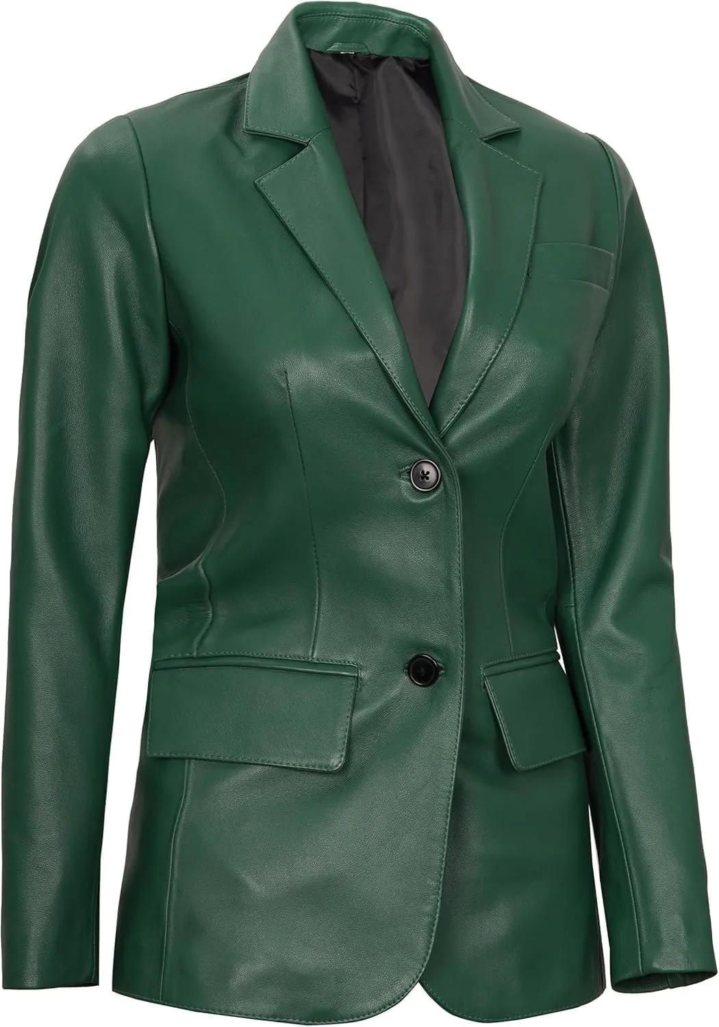 Decrum Leather Blazer Women - Real Lambskin Casual Womens Leather Jackets