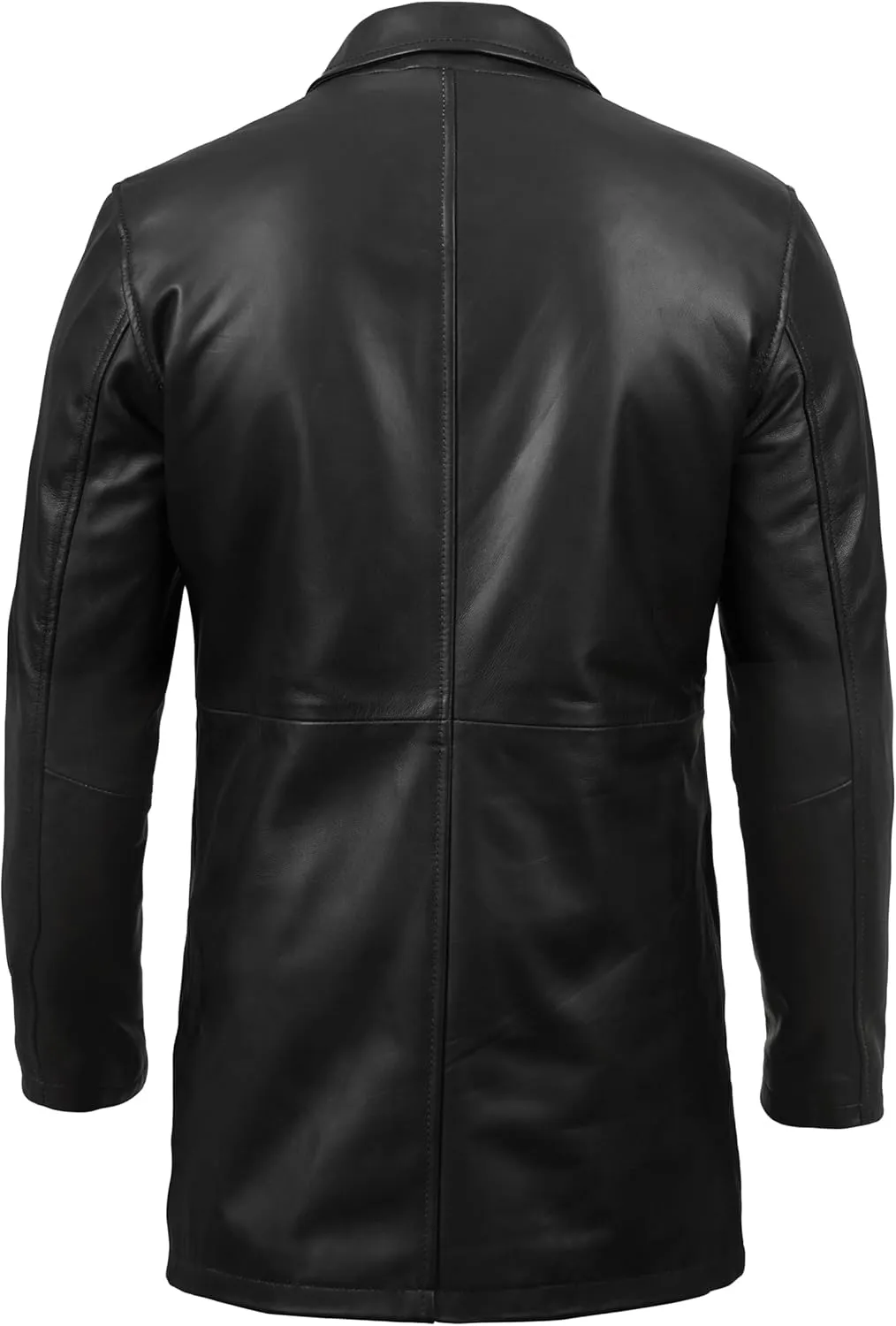 Decrum Leather Coat Men - Carcoat Style Winter Classic Long Real Leather Jackets For Men