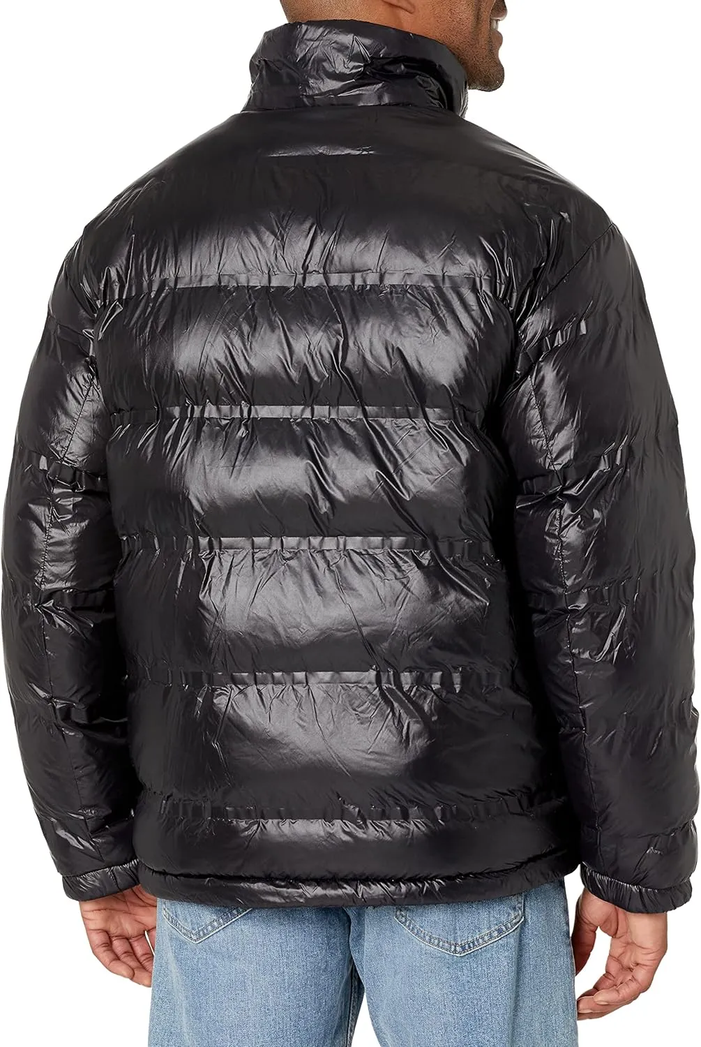 DKNY Mens Reversible Sherpa Puffer Jacket