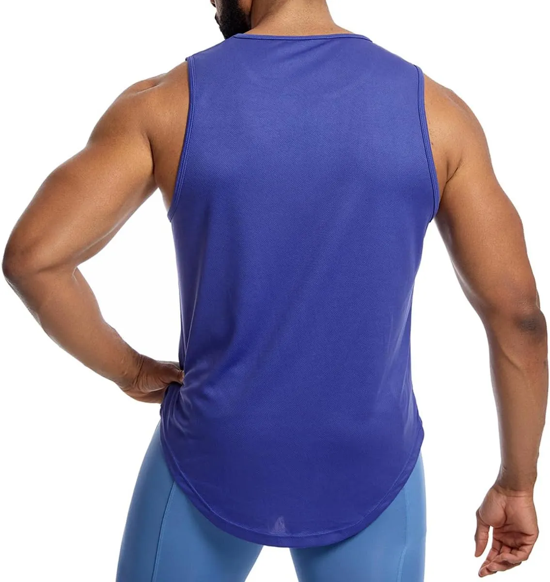 Elastic Workout Gym Muscle Shirts Athletic Fitness Sweat Quick-Dry Tank Tops for Men T75