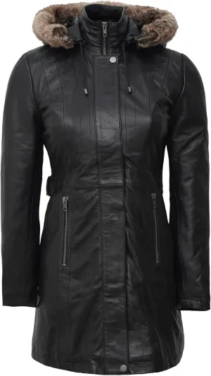 fjackets Disc Women Long Coats Black Jackets - Real Leather Zip Up Hooded Womens | [1309366] Jean Shearling, 2XL