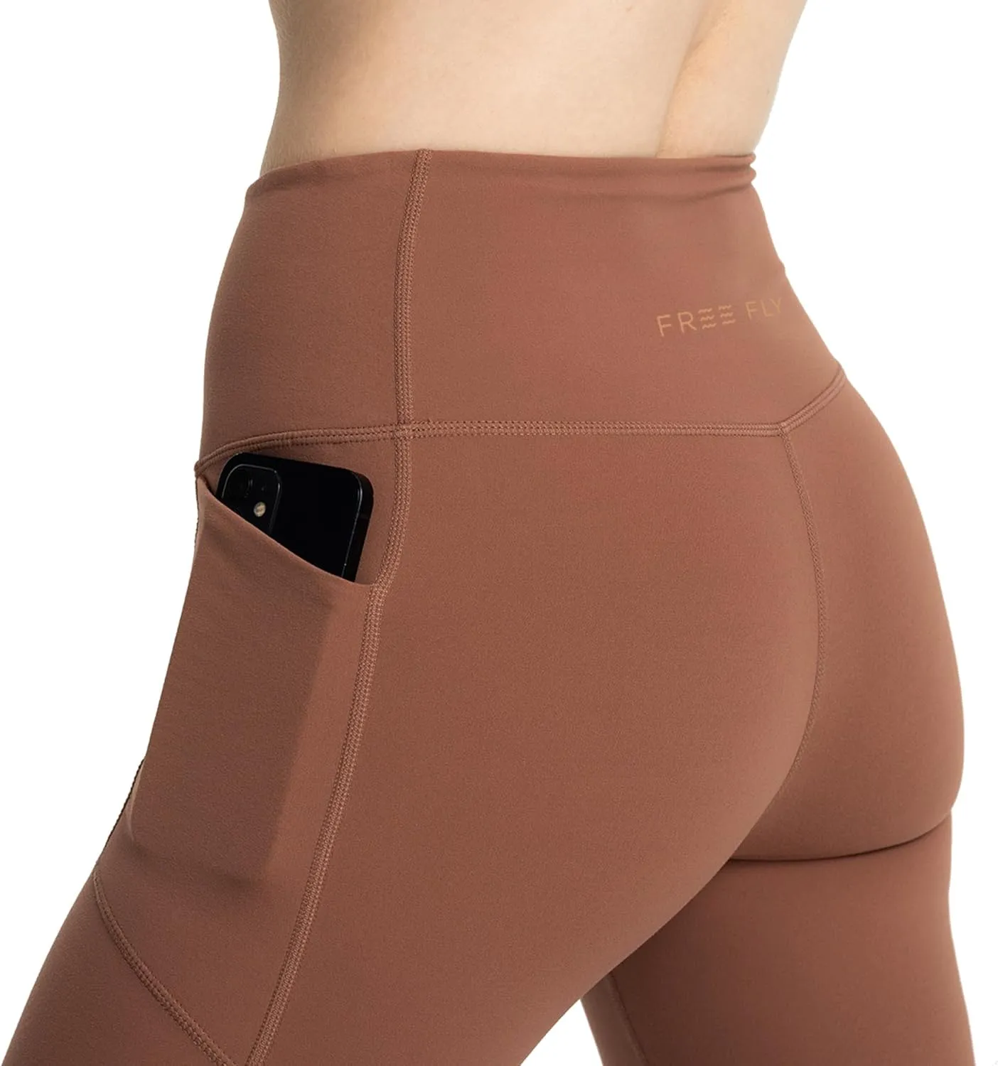 Free Fly Women's All Day Pocket Leggings - Ultra Soft Moisture-Wicking Leggings for Women - High-Waist Yoga Pants, Pockets