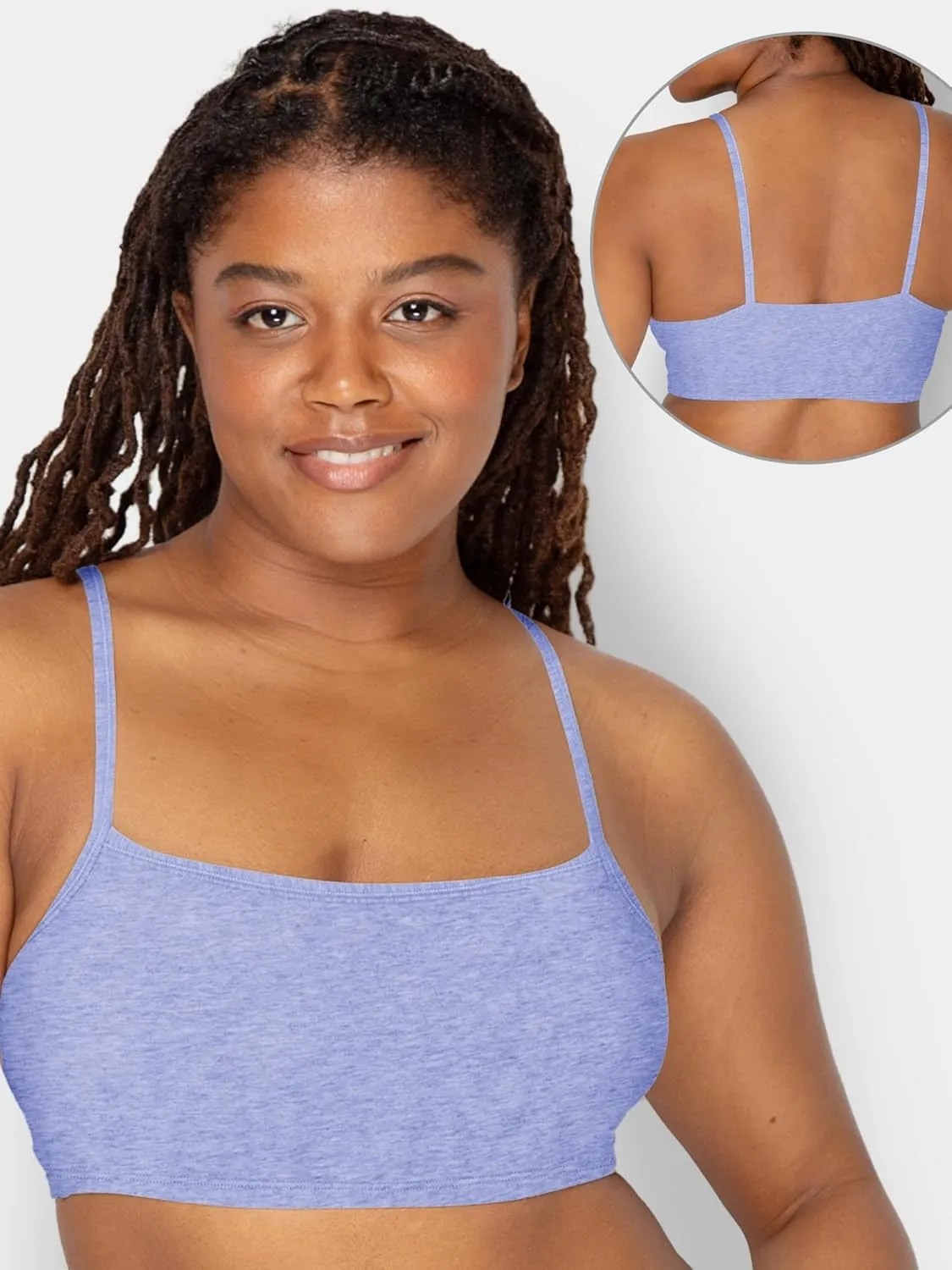 Fruit of the Loom Women's Spaghetti Strap Cotton Sports Bra - All-Day Comfort & Easy Movement - Value Packs