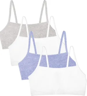 Fruit of the Loom Women's Spaghetti Strap Cotton Sports Bra - All-Day Comfort & Easy Movement - Value Packs