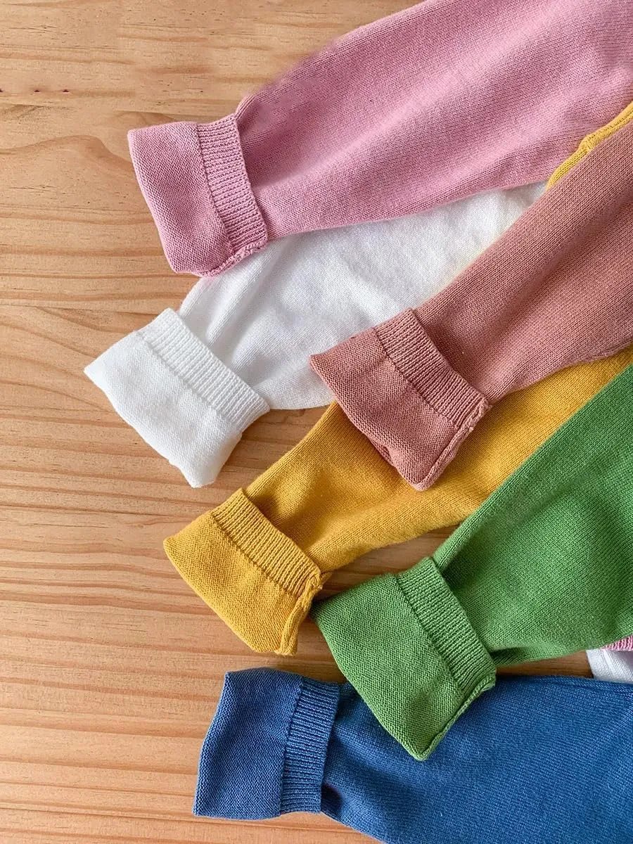Girls Cardigan Sweater School Uniforms Toddler Long Sleeve Button Knit Solid Sweaters Tops