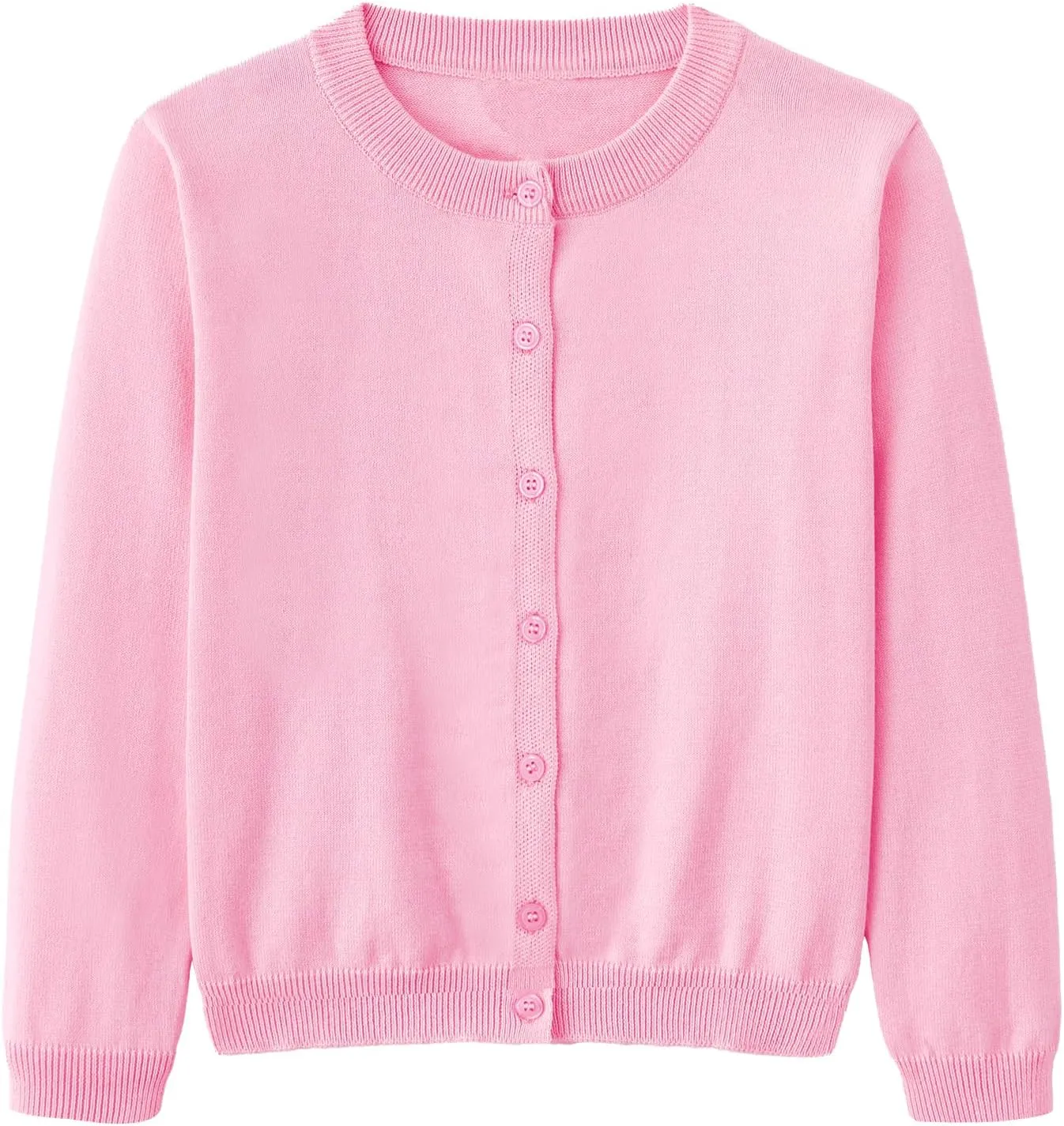 Girls Cardigan Sweater School Uniforms Toddler Long Sleeve Button Knit Solid Sweaters Tops