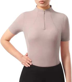 Harrison Howard Equestrian Tops for Women Short Sleeve Quick-Dry Sports Shirt