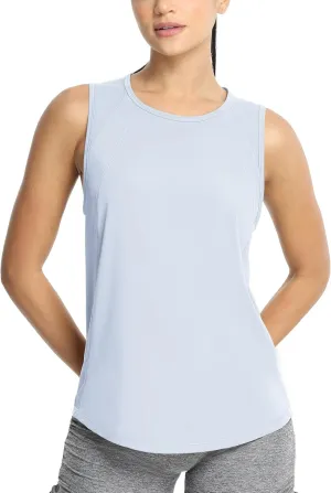 icyzone Women's Workout Tank Tops, Cool Athletic Yoga Running Sleeveless Shirts Quick Dry