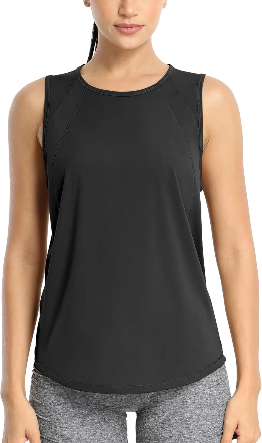 icyzone Women's Workout Tank Tops, Cool Athletic Yoga Running Sleeveless Shirts Quick Dry