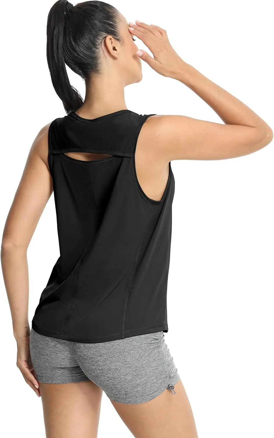 icyzone Women's Workout Tank Tops, Cool Athletic Yoga Running Sleeveless Shirts Quick Dry