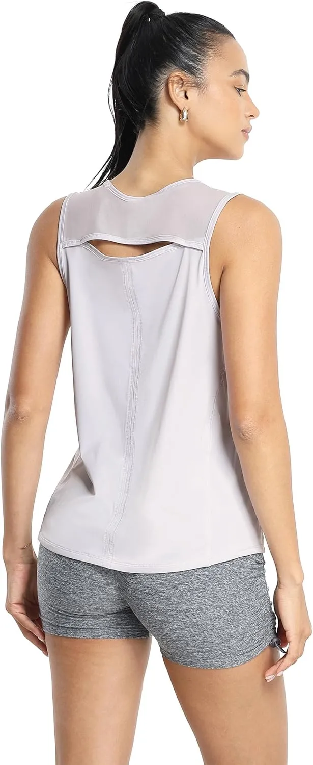 icyzone Women's Workout Tank Tops, Cool Athletic Yoga Running Sleeveless Shirts Quick Dry