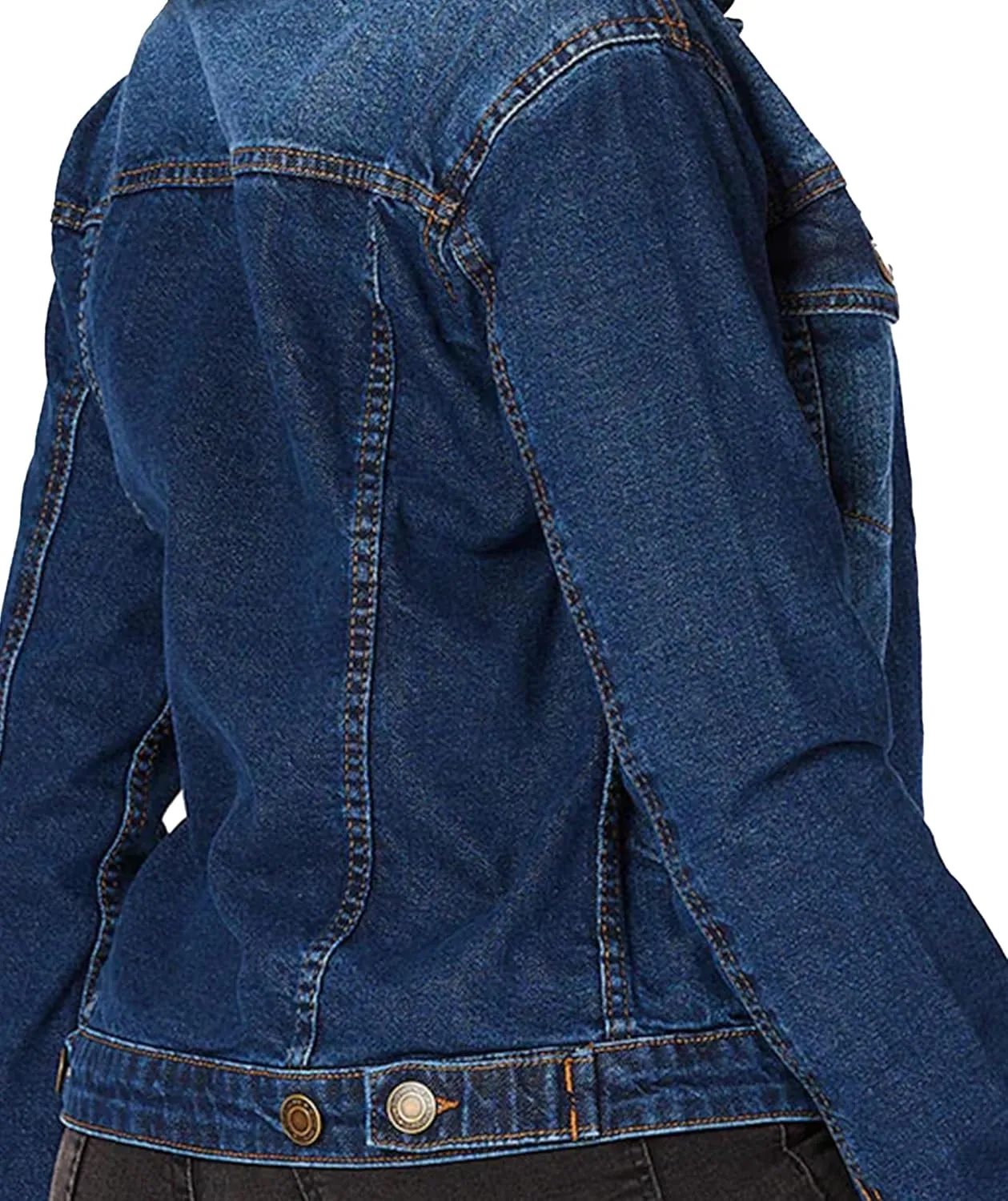 Jean Jacket Women - Long Sleeves Button Down Denim Jacket for Women Clothing in Regular Fit & Oversized with Waist Adjuster