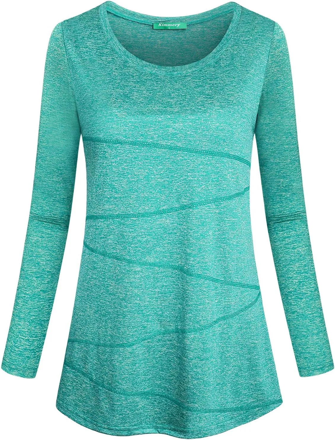 Kimmery Workout Tops for Women Long Sleeve Shirts for Women Quick Dry Line Decor Yoga Tops Sizes S-3XL