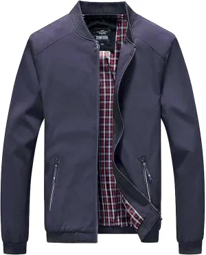 Lentta Men's Slim Fit Lightweight Softshell Bomber Jacket Coat Fall Jackets For Men
