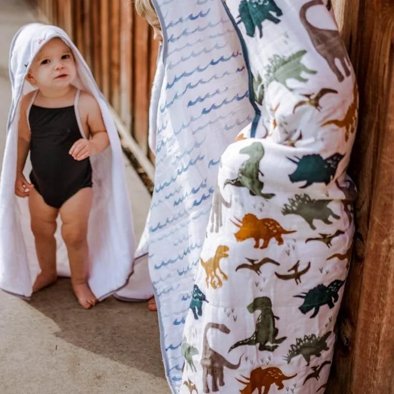 Little Unicorn Big Kid Hooded Towel - Dino Friends