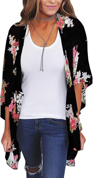 MayBuy Womens Beach Swimwear Swimsuit Bathing Suit Cover Ups Long Kimono Cardigans Dusters