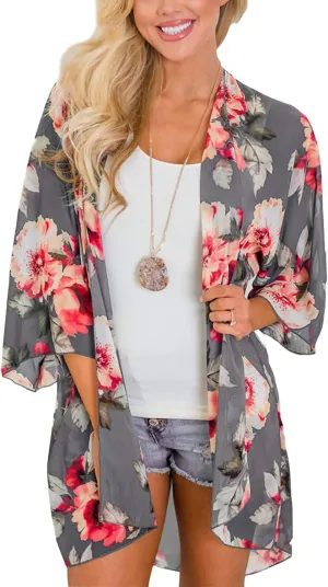 MayBuy Womens Beach Swimwear Swimsuit Bathing Suit Cover Ups Long Kimono Cardigans Dusters