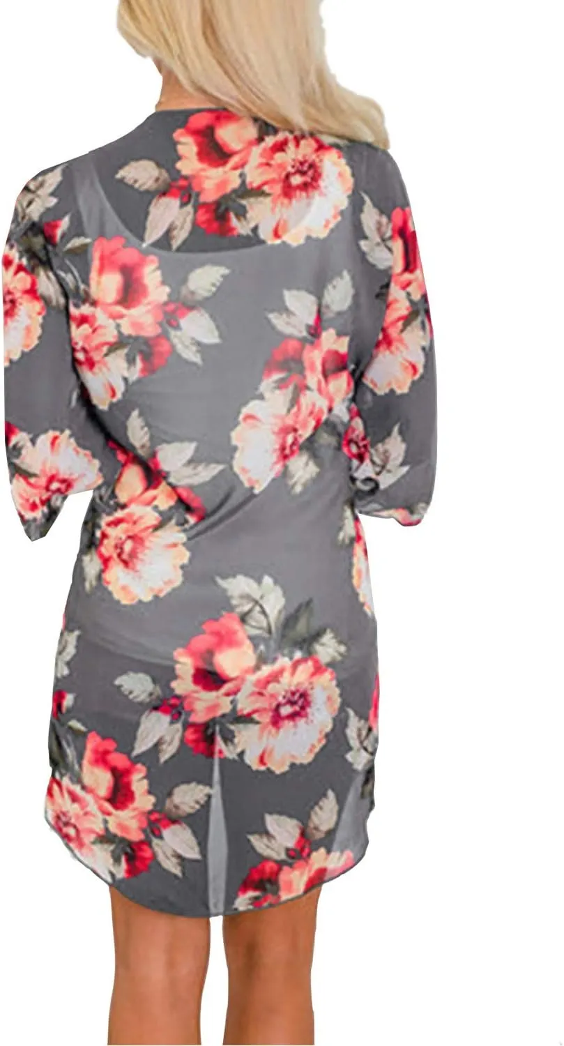 MayBuy Womens Beach Swimwear Swimsuit Bathing Suit Cover Ups Long Kimono Cardigans Dusters