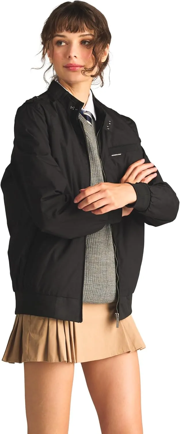 Members Only Women's Classic Iconic Racer Jacket | Spring Jackets for Women | Slim Fit | Womens Jacket | Bomber Jacket Womens