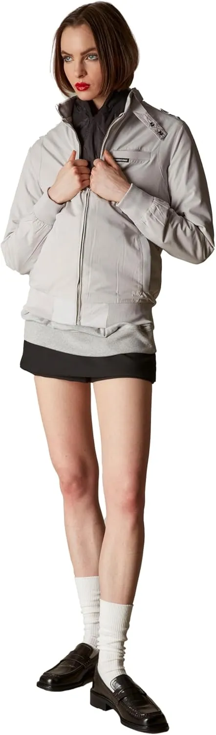Members Only Women's Classic Iconic Racer Jacket | Spring Jackets for Women | Slim Fit | Womens Jacket | Bomber Jacket Womens