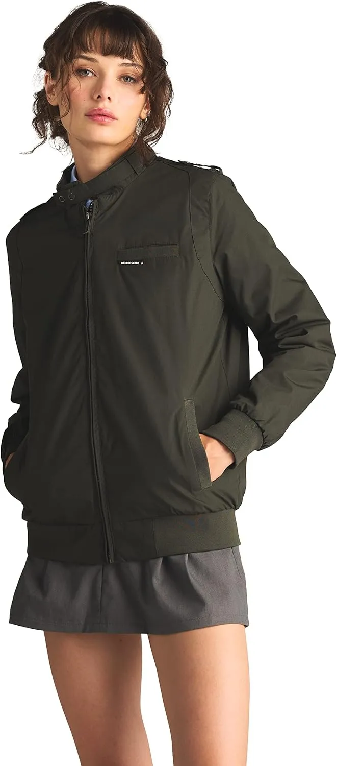 Members Only Women's Classic Iconic Racer Jacket | Spring Jackets for Women | Slim Fit | Womens Jacket | Bomber Jacket Womens
